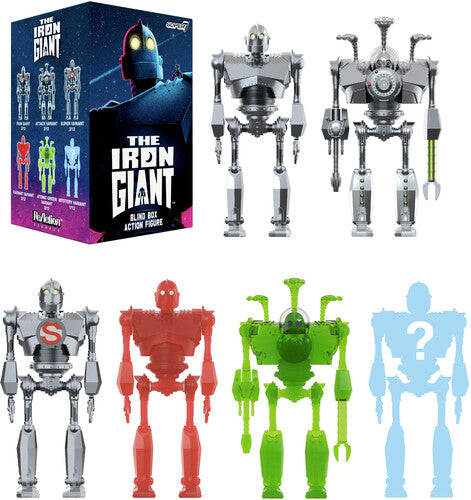 The Iron Giant Wave 01 - 12PC Blind Box Pdq Super7 - The Iron Giant - Reaction Blind Box Wv1 - 12pc PDQ - Collectibles