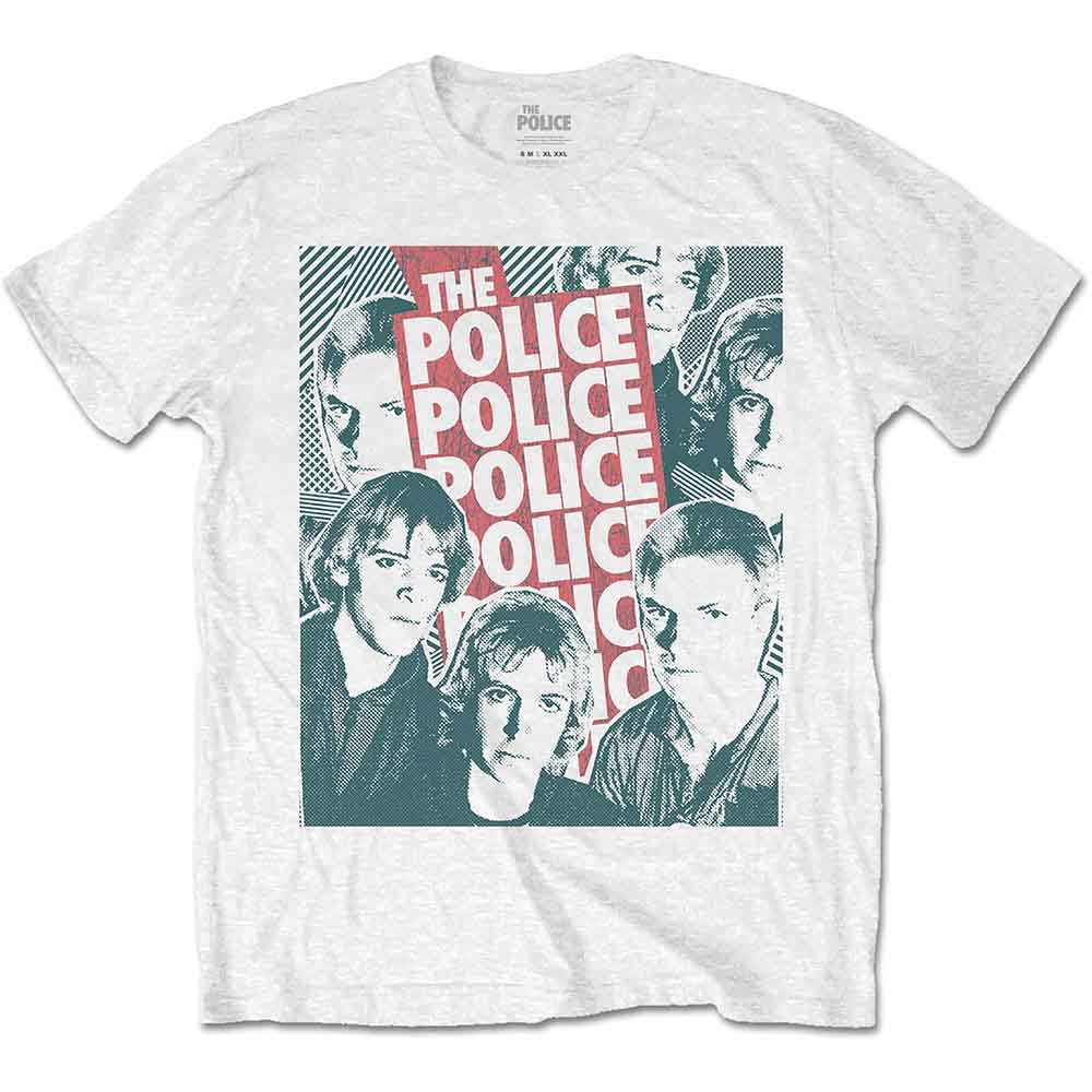The Police Half-tone Faces White