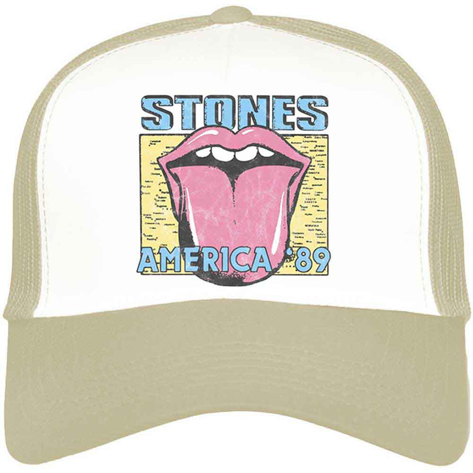 The Rolling Stones America '89 Tour Map Neutral, White