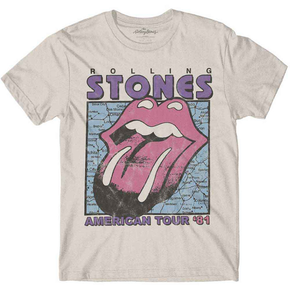 The Rolling Stones American Tour Map Neutral
