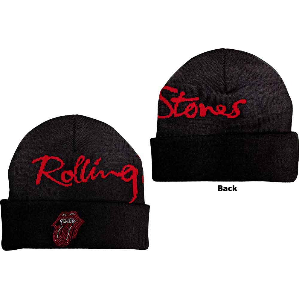 The Rolling Stones Embellished Classic Tongue Black