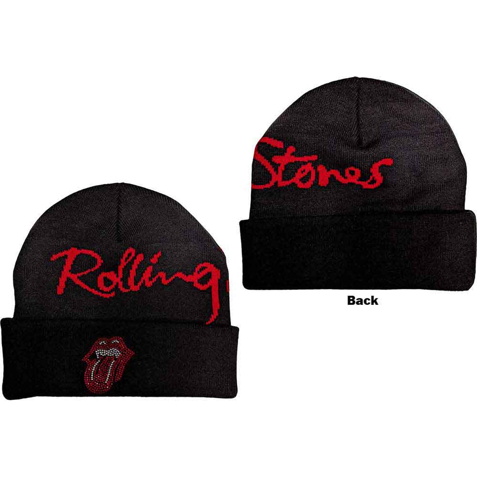 The Rolling Stones Embellished Classic Tongue Black