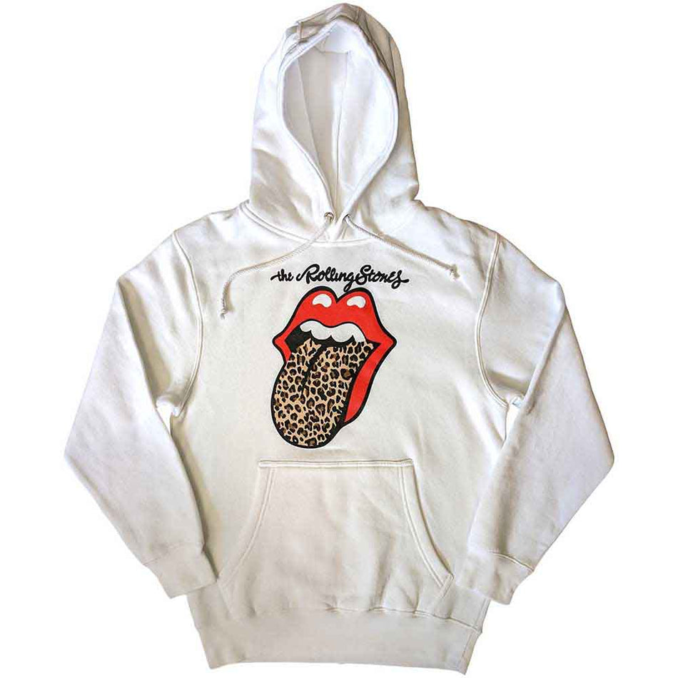 The Rolling Stones Leopard Tongue White