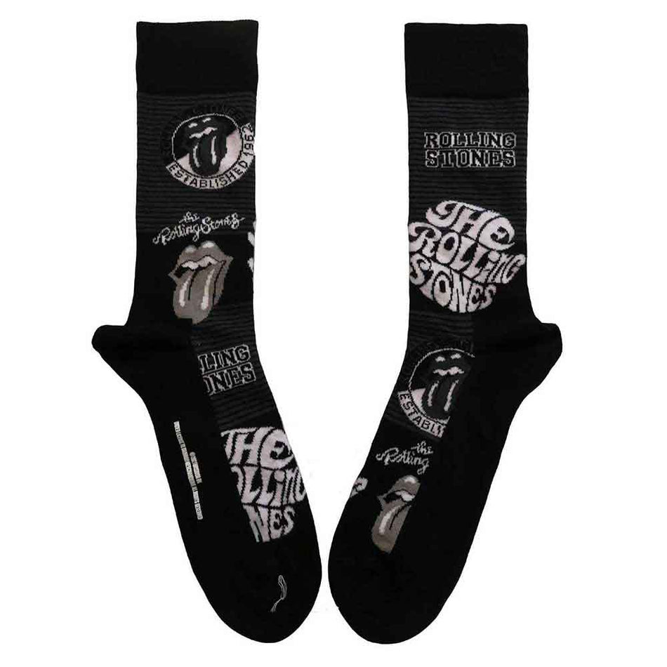The Rolling Stones Mono Logos Black