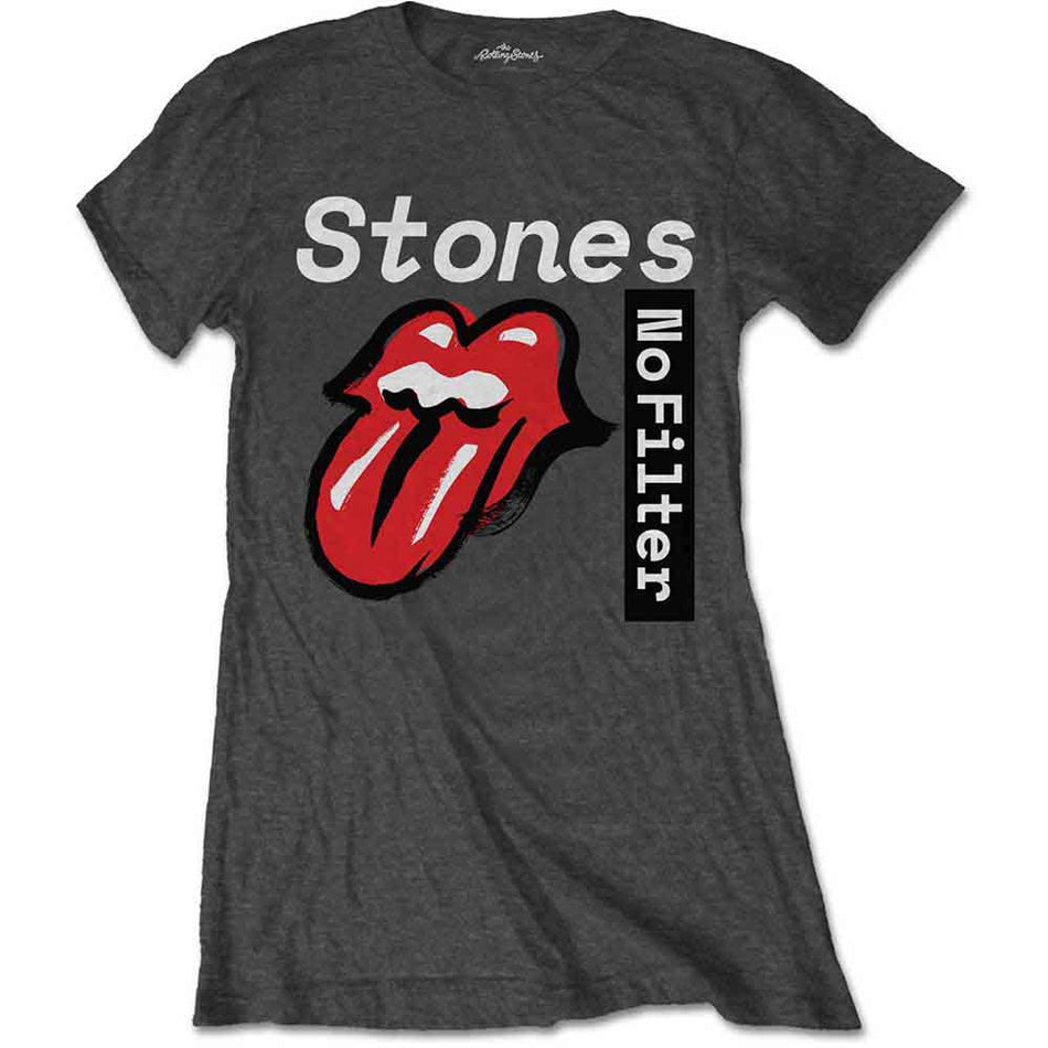The Rolling Stones No Filter Text Grey