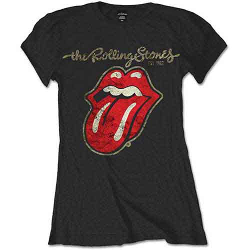 The Rolling Stones Plastered Tongue Black