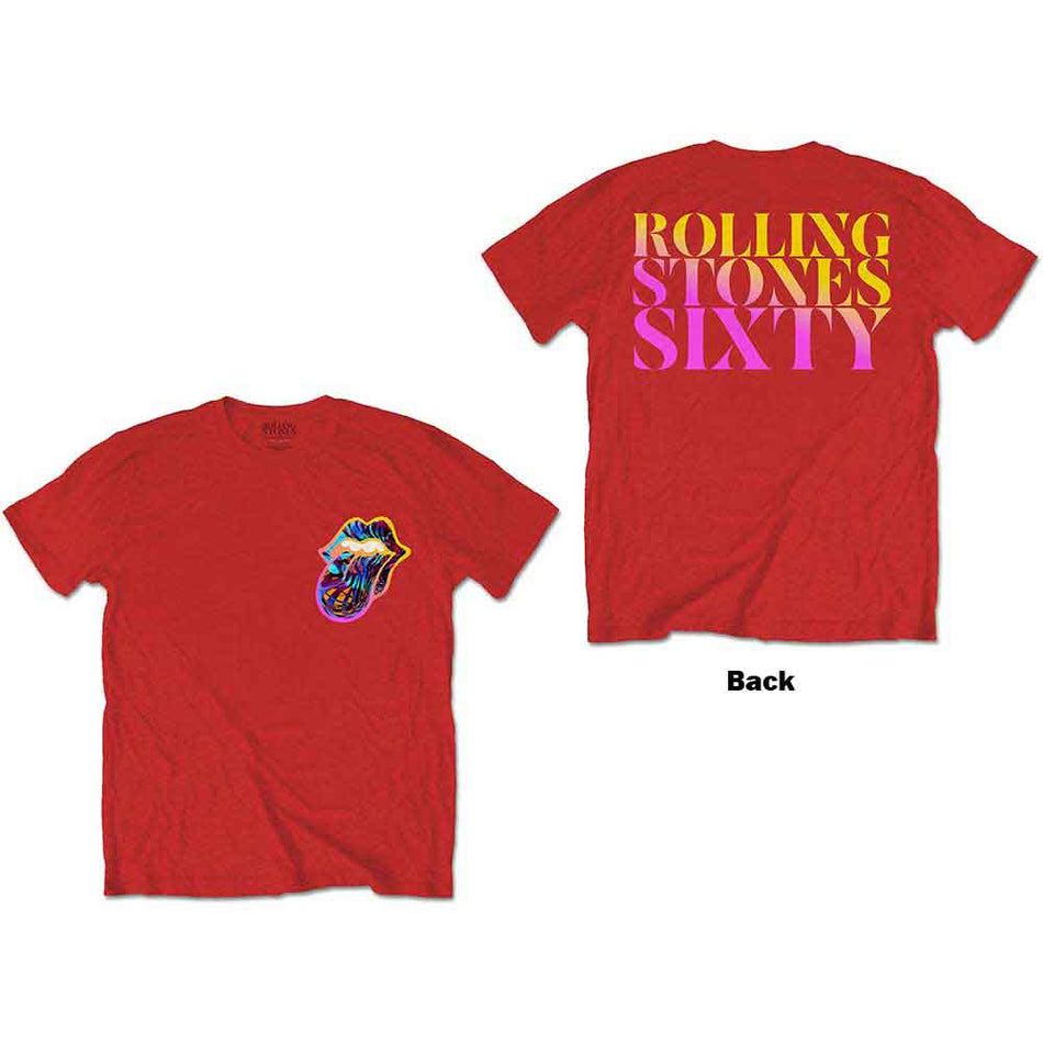 The Rolling Stones Sixty Gradient Text Red