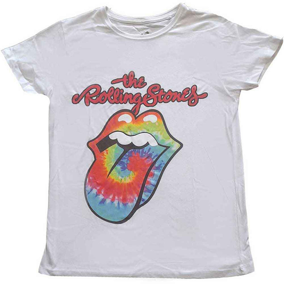 The Rolling Stones Tie Dye Tongue White