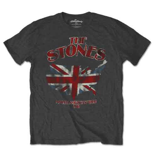 The Rolling Stones Union Jack US Map Grey