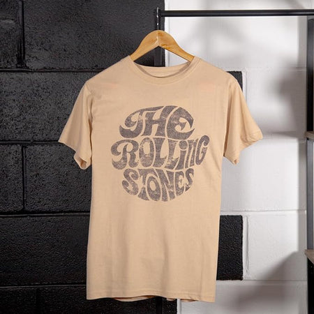 The Rolling Stones Vintage 1970s Logo Beige