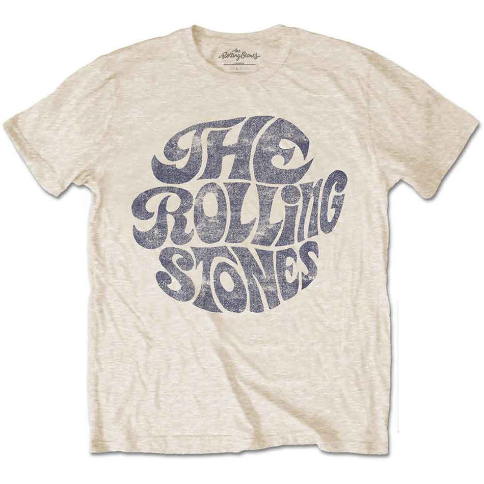 The Rolling Stones Vintage 1970s Logo Beige