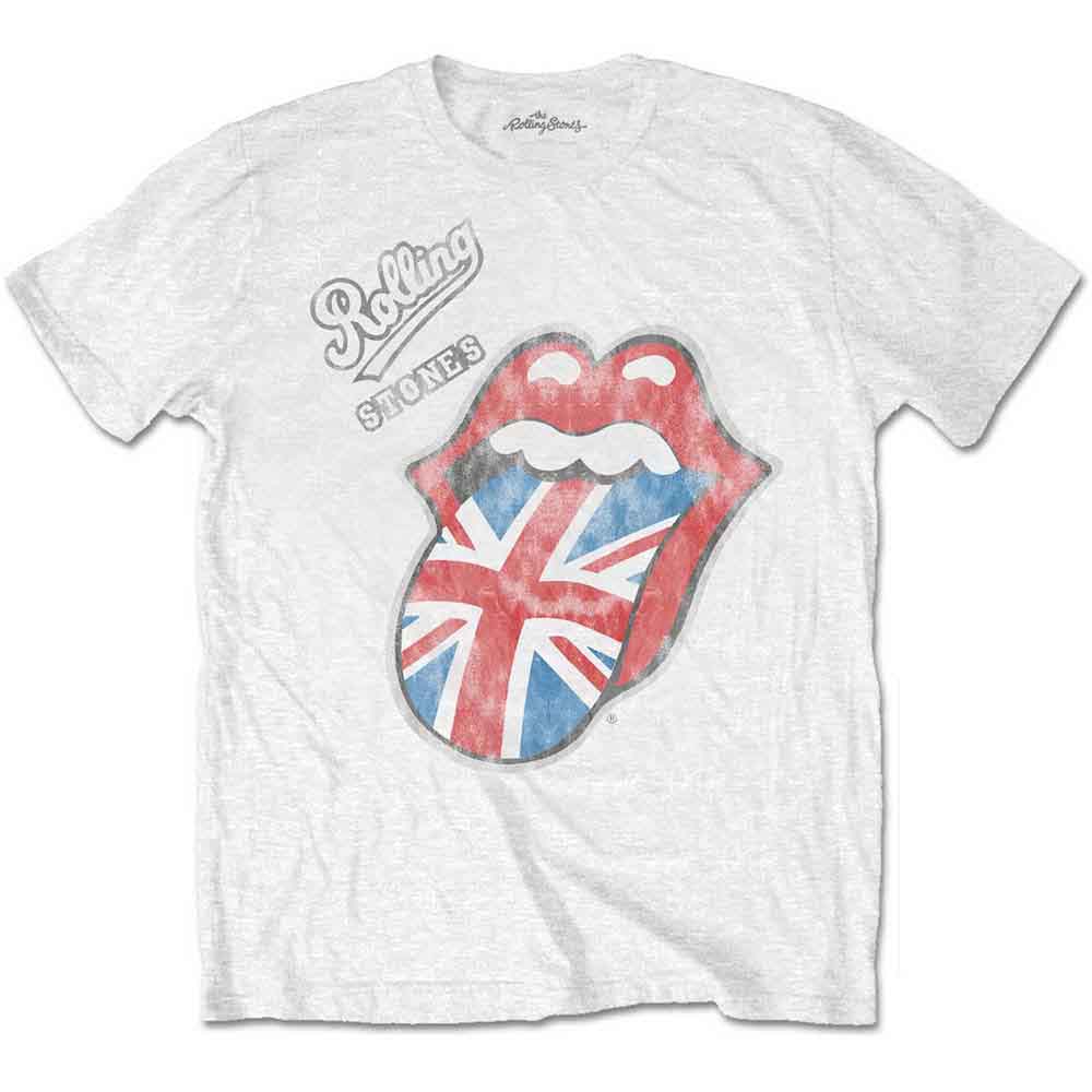 The Rolling Stones Vintage British Tongue White