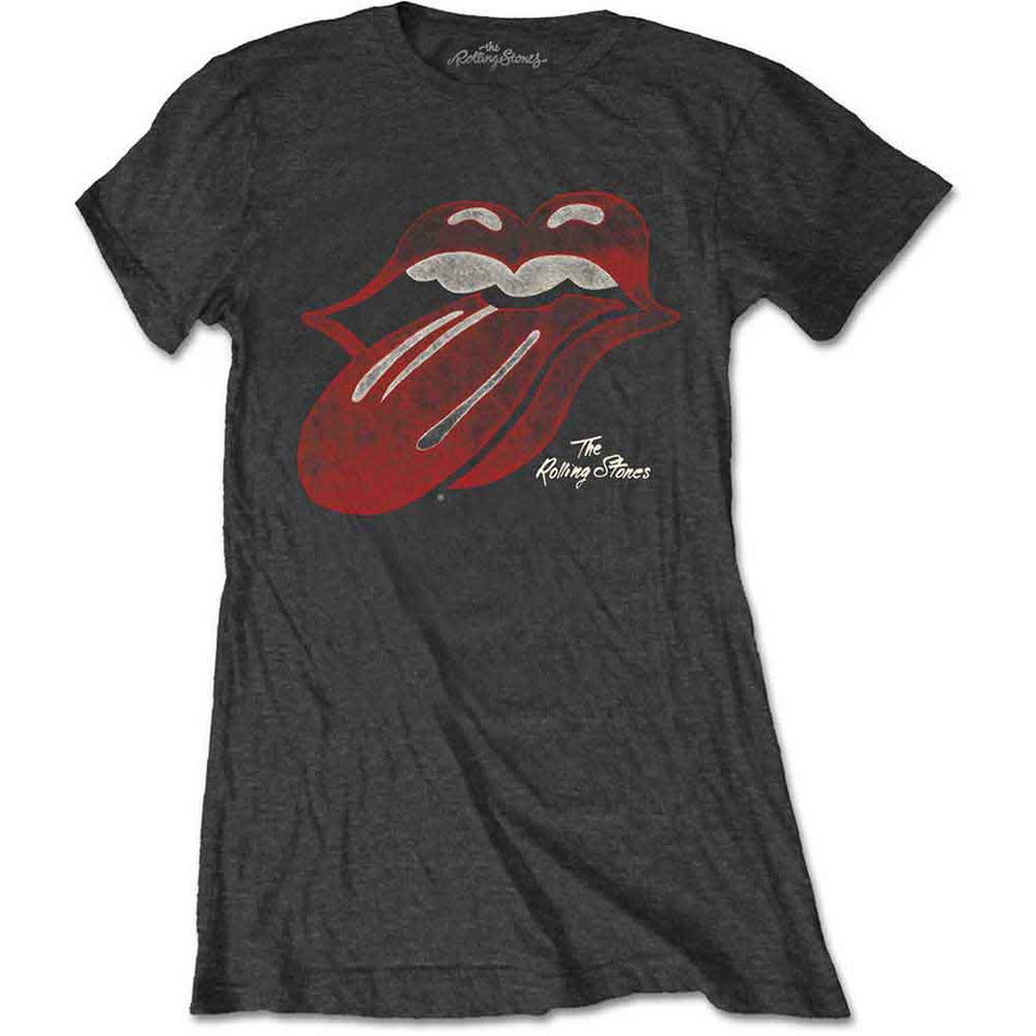 The Rolling Stones Vintage Tongue Logo Grey