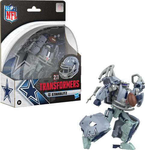 Tra Gen Collab Sport Blue Transformers x NFL - Dallas Cowboys - Starblitz Helmet Action Figure - Collectibles
