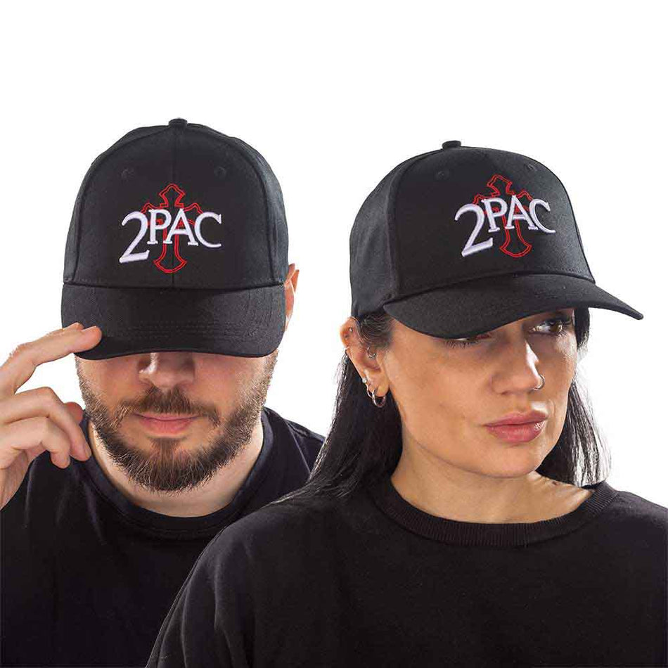 Tupac Cross Logo Black