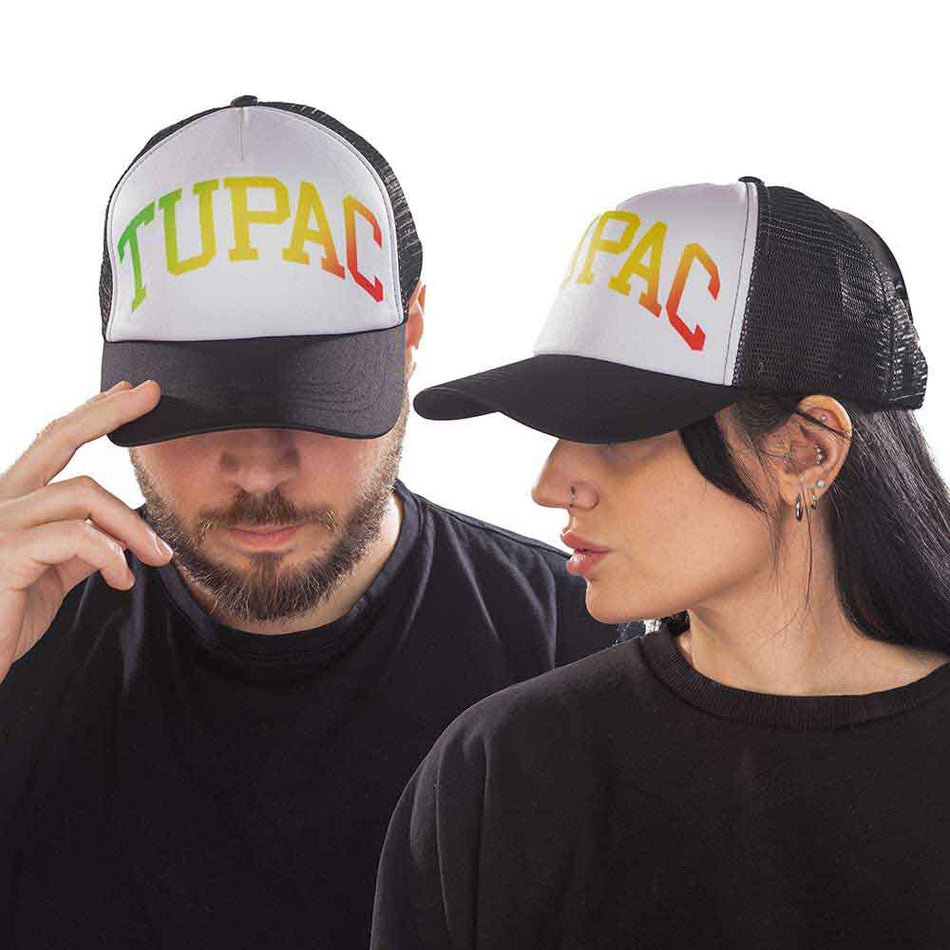 Tupac Gradient Logo Black, White