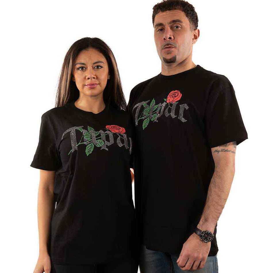 Tupac Rose Logo Black