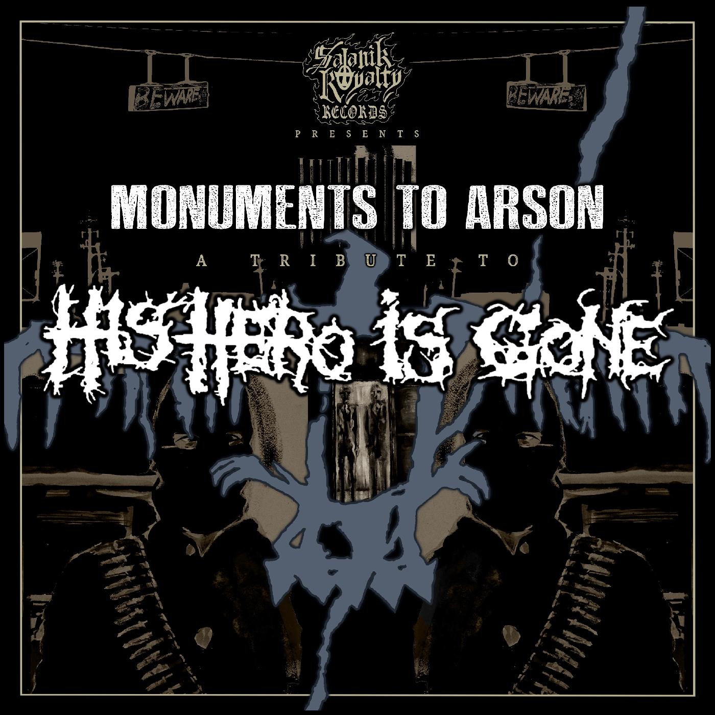 Various Artists Monuments To Arson: A Tribute To His Hero Is Gone (BLACK & WHITE MARBLE VINYL)