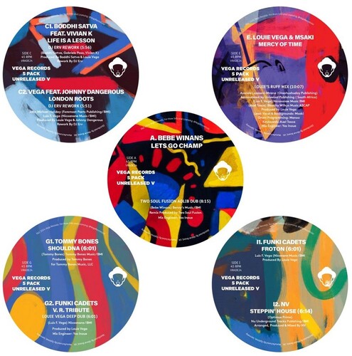 Various Artists Vega Records 5 Pack: Unreleased V (Various Artists) - 5-Disc Record Album - Vinyl LP