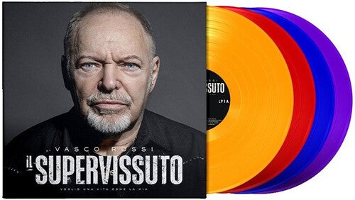 Vasco Rossi Il Supervissuto - 4LP Box, Orange, Red, Blue & Purple Vinyl - 4-Disc Record Album - Vinyl LP