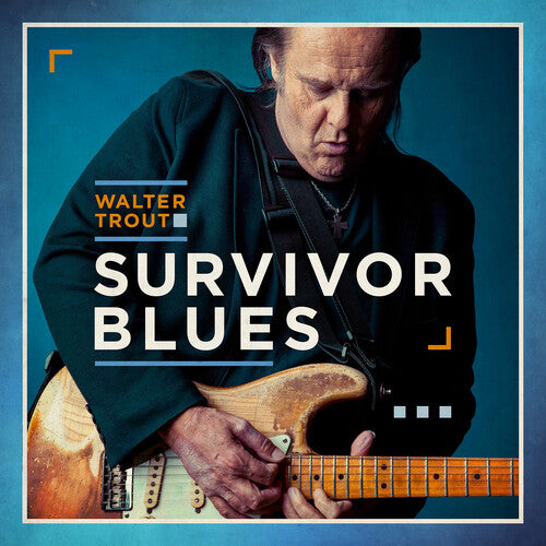 Walter Trout Survivor Blues - Blue - Double Record Album - Vinyl LP