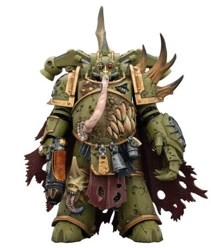 Wh40K Death Guard Plague Marine Champ Figure Warhammer 40K - Death Guard: Plague Marine Champion with Plasma Pistol & Power Fist 1/18 Action Figure - Action Figure