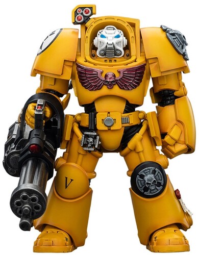 Wh40K Imperial Fists Term 3 Assault Cannon Figure Warhammer 40K - Imperial Fists: Terminator 3 with Power Fist & Assault Cannon 1/18 Action Figure - Action Figure