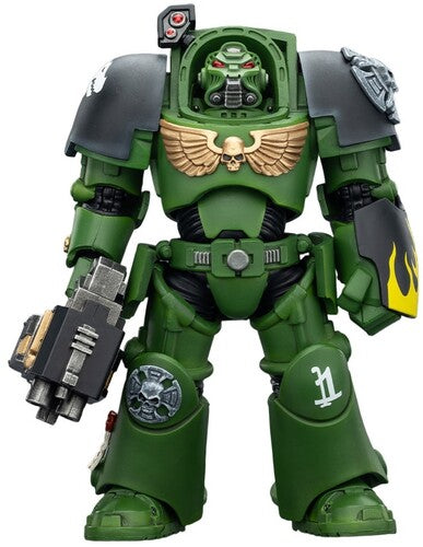 Wh40K Salamanders Term 2 Power Fist Figure Warhammer 40K - Salamanders: Terminator 2 with Power Fist & Storm Bolter 1/18 Action Figure - Action Figure