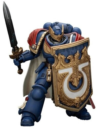 Wh40K Ultramarines Victrix Honour Guard 1/18 Fig Warhammer 40K: Space Marine 2 - Ultramarines: Victrix Honour Guard with Storm Shield & Power Sword 1/18 Action Figure - Action Figure