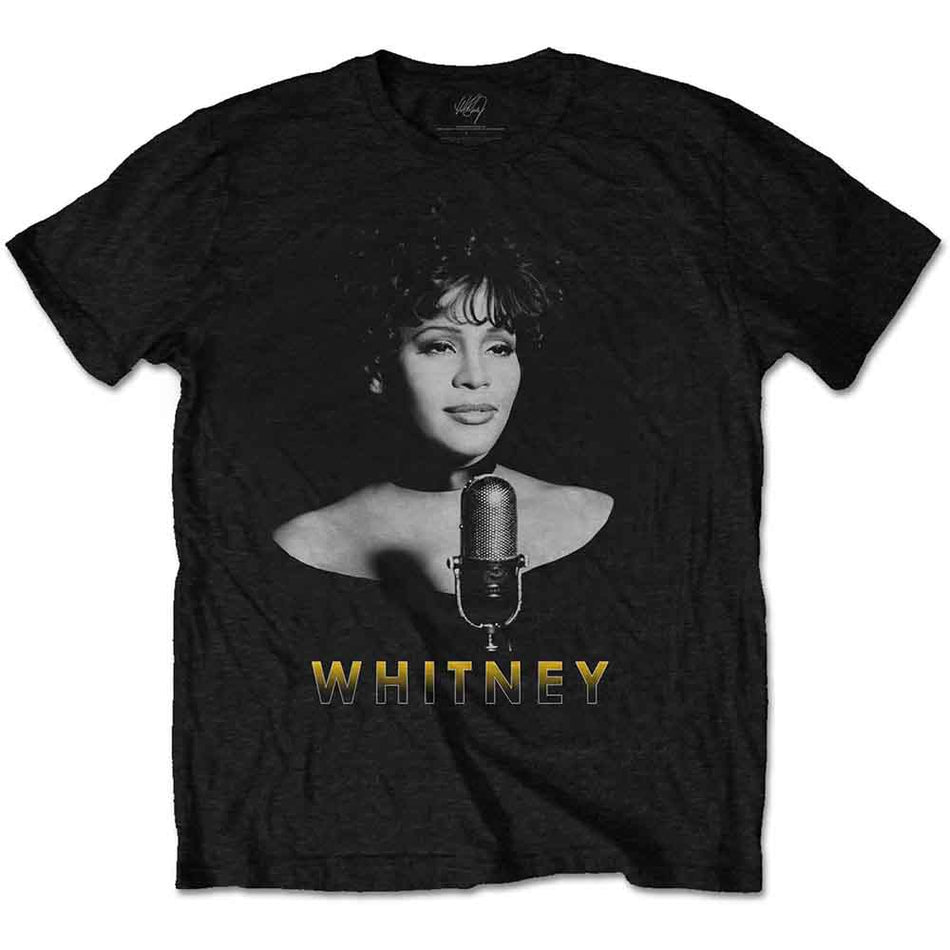 Whitney Houston Black & White Photo Black