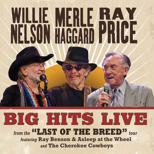 Willie Nelson & Merle Haggard & Ray Price Big Hits Live From The Last Of The Breed Tour - Record Album - Vinyl LP