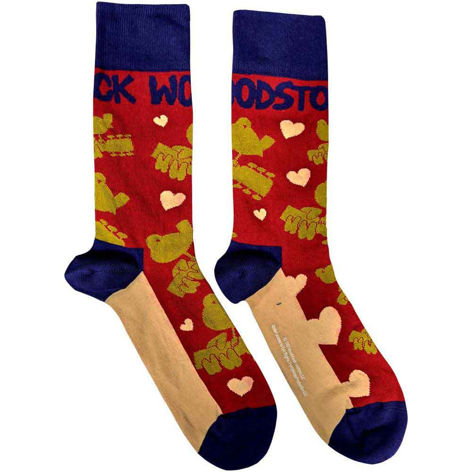 Woodstock Birds & Hearts Red