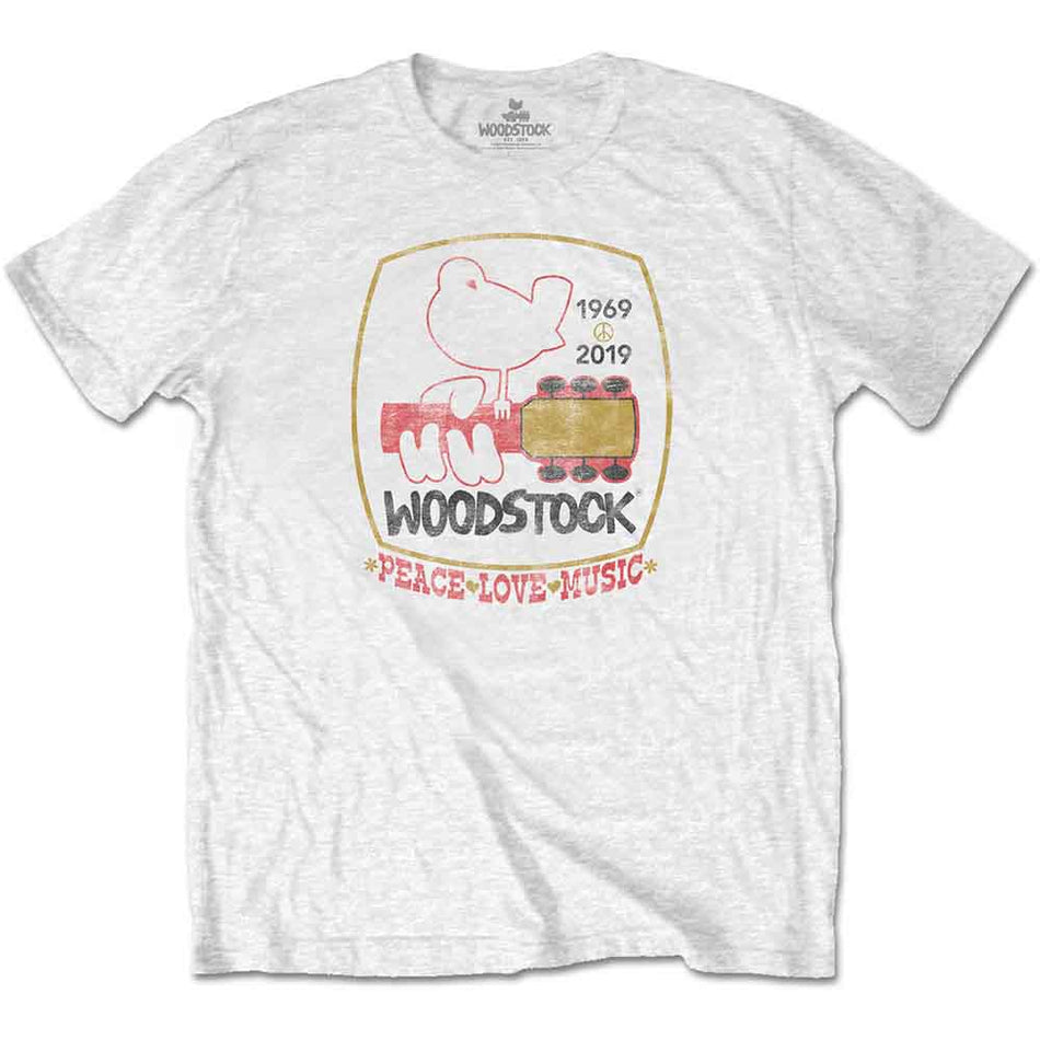 Woodstock Peace Love Music White