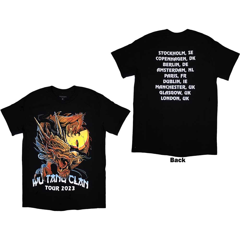 Wu-tang Clan Tour '23 Dragon Back Print Black