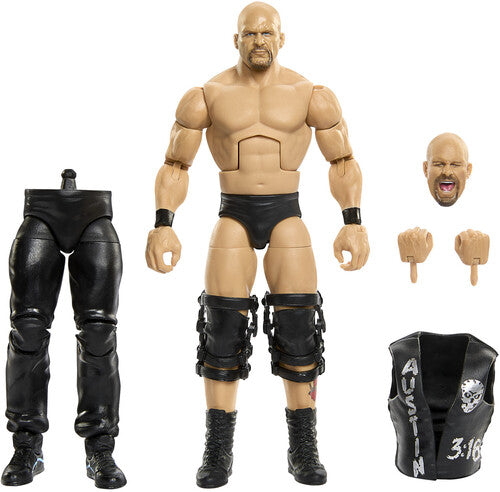 WWE WWE Elite Collection 6" Summerslam Stone Cold Steve Austin Action Figure with Jesse Ventura Build-A-Figure Part - Action Figure