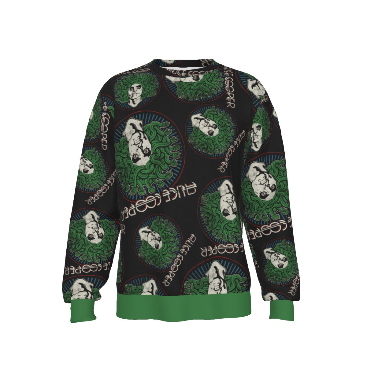 Yoycol Alice Cooper Hair All Over Print Sweatshirt White