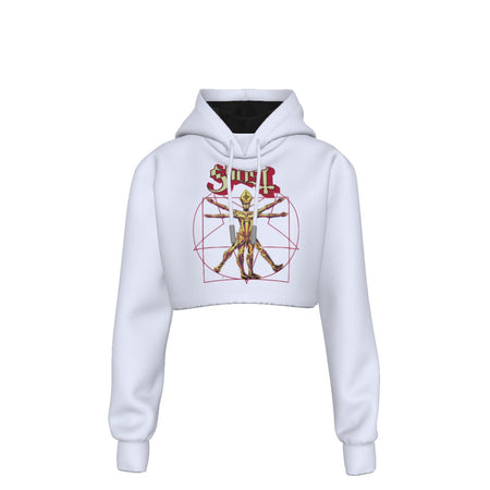 Yoycol Ghost In the Machine Women's Cropped Hoodie As Shown