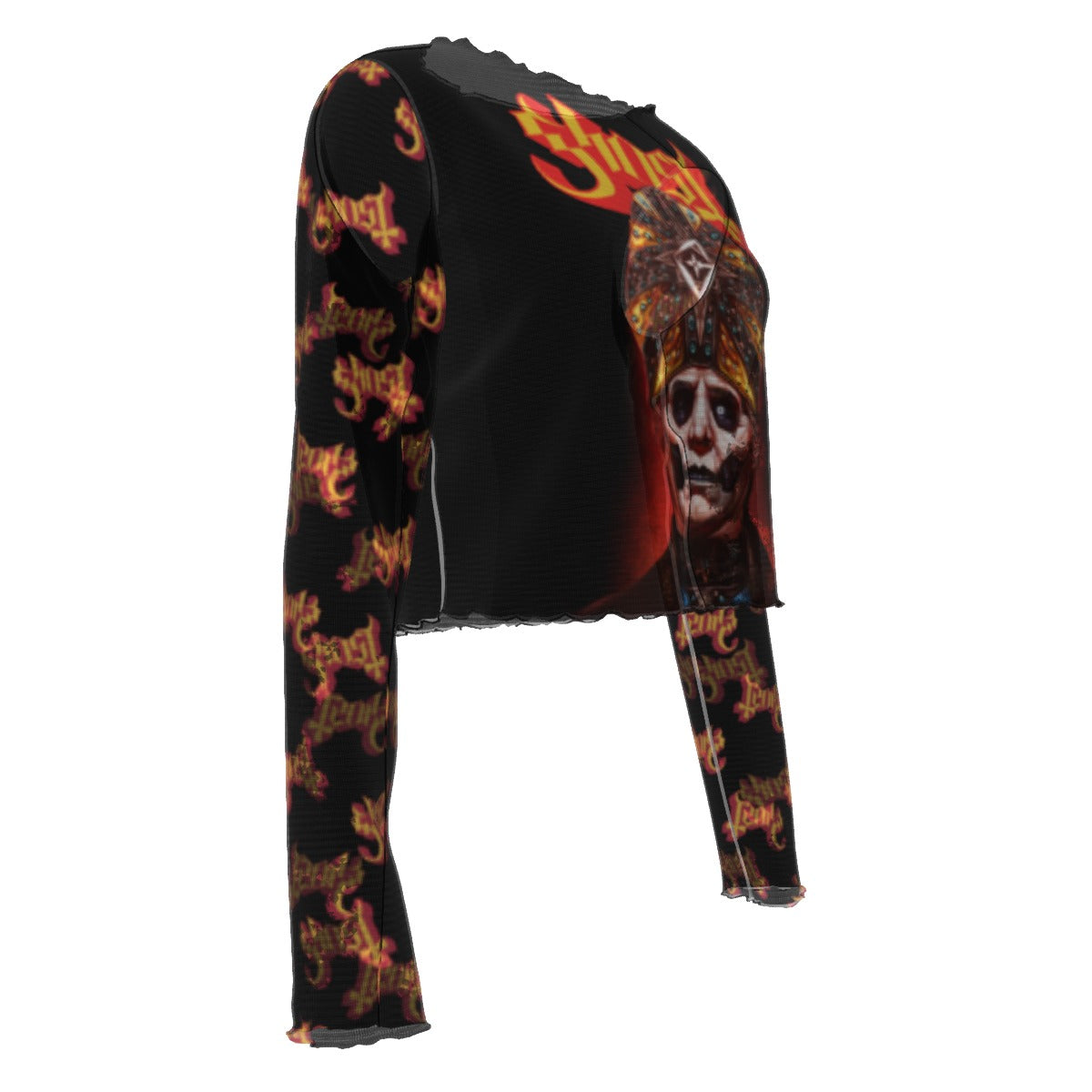Yoycol Ghost One Eye Women's Mesh Top As Shown