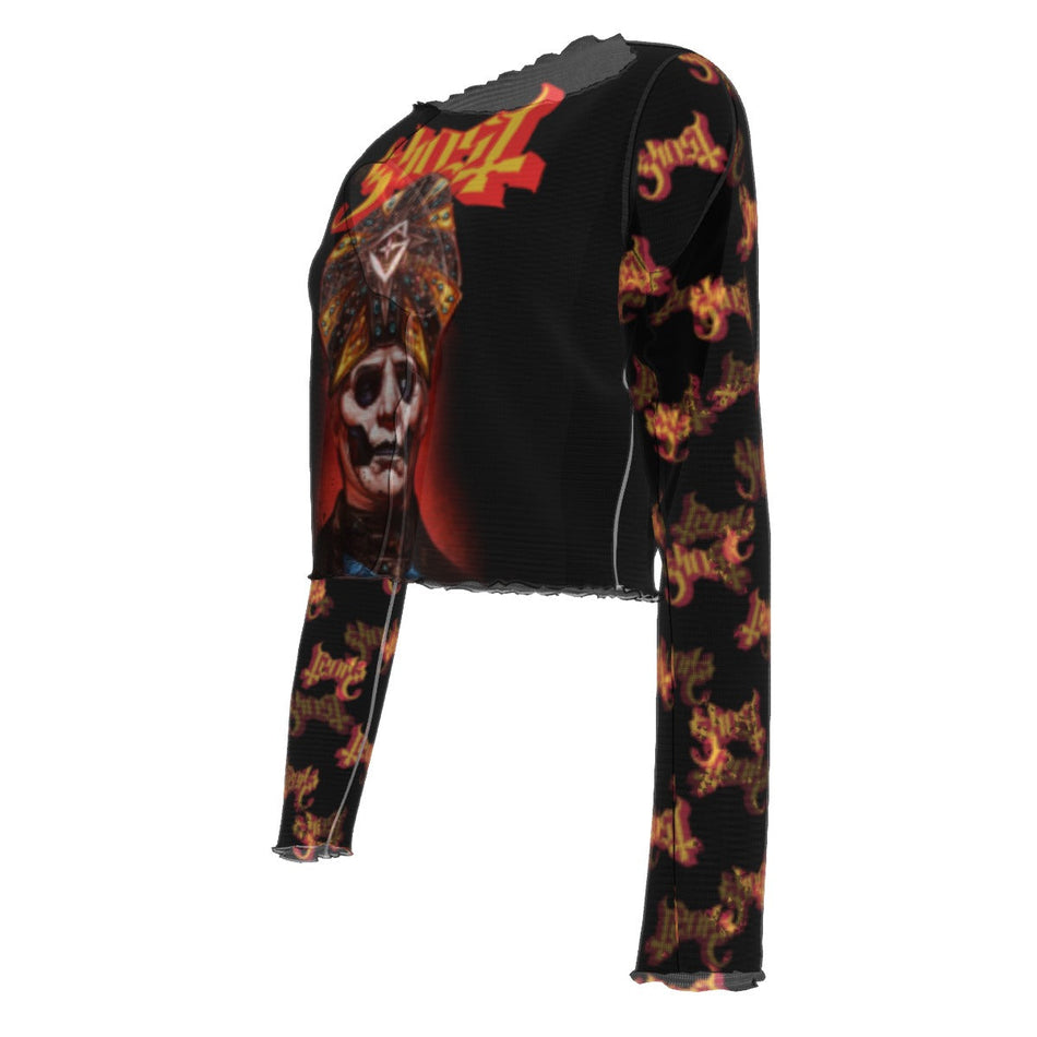 Yoycol Ghost One Eye Women's Mesh Top As Shown