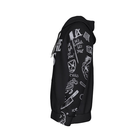 Yoycol Ice Nine Kills Knifed Sleeves All Over Print Hoodie As Shown