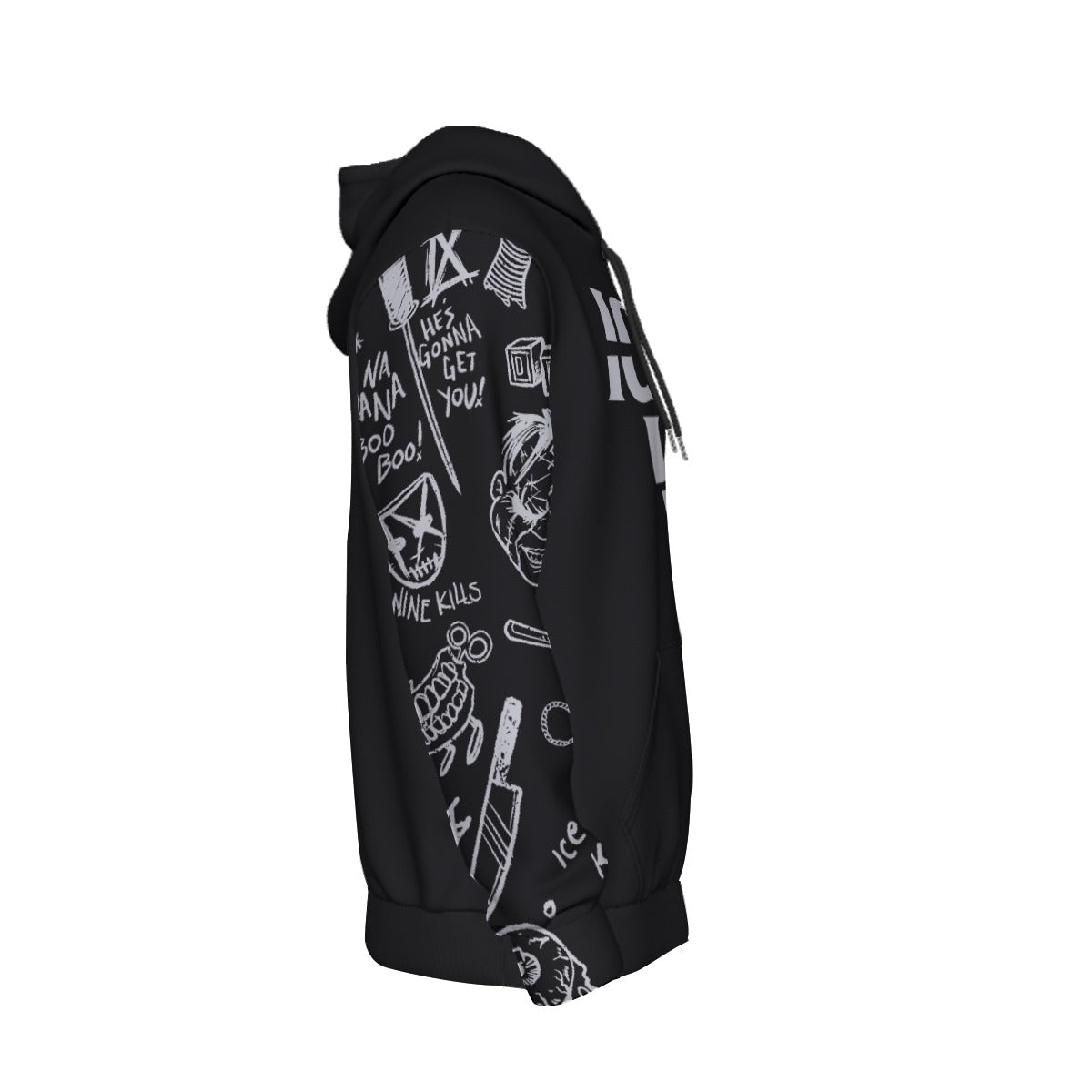 Yoycol Ice Nine Kills Knifed Sleeves All Over Print Hoodie As Shown