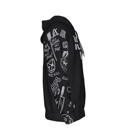 Yoycol Ice Nine Kills Knifed Sleeves All Over Print Hoodie As Shown