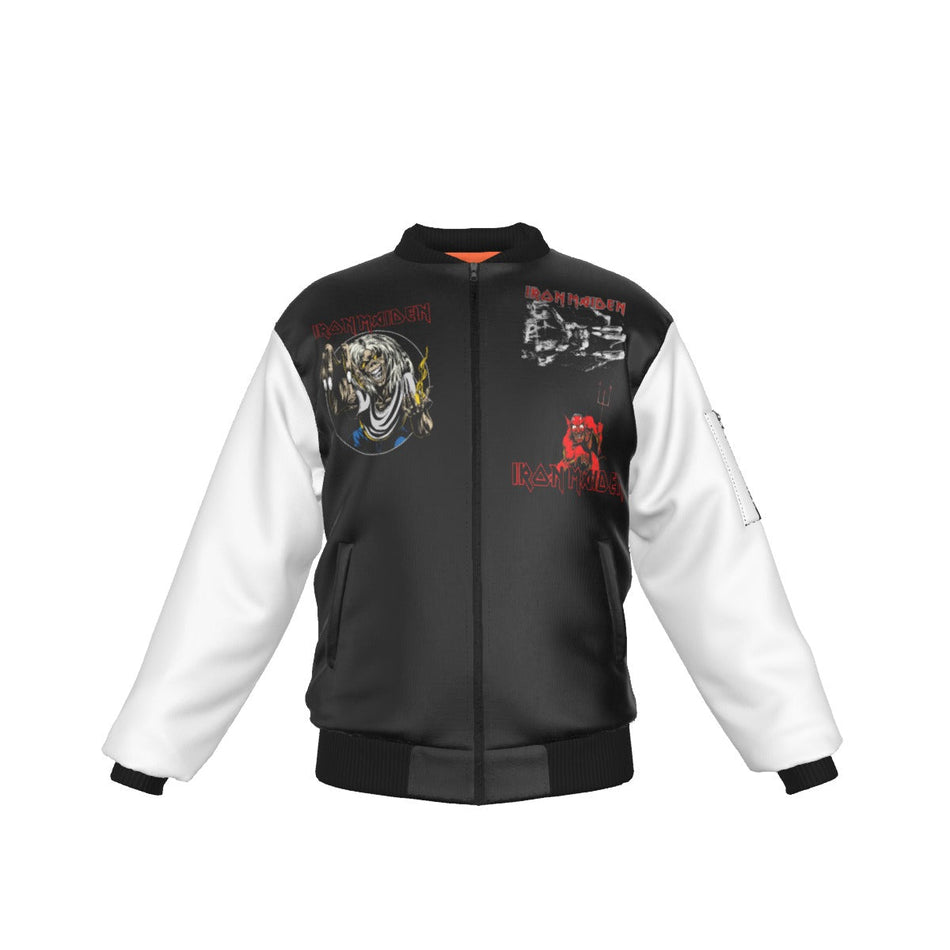 Yoycol Iron Maiden Tres Logos Bomber Jacket As Shown