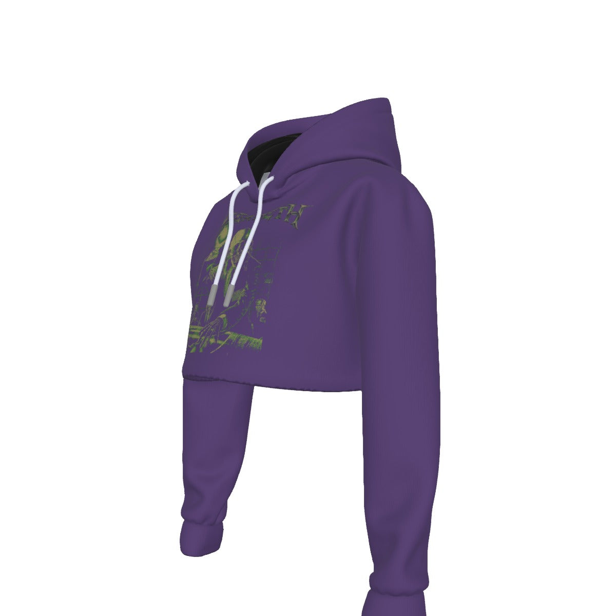 Yoycol Megadeth Vic Suit Women's Cropped Hoodie As Shown