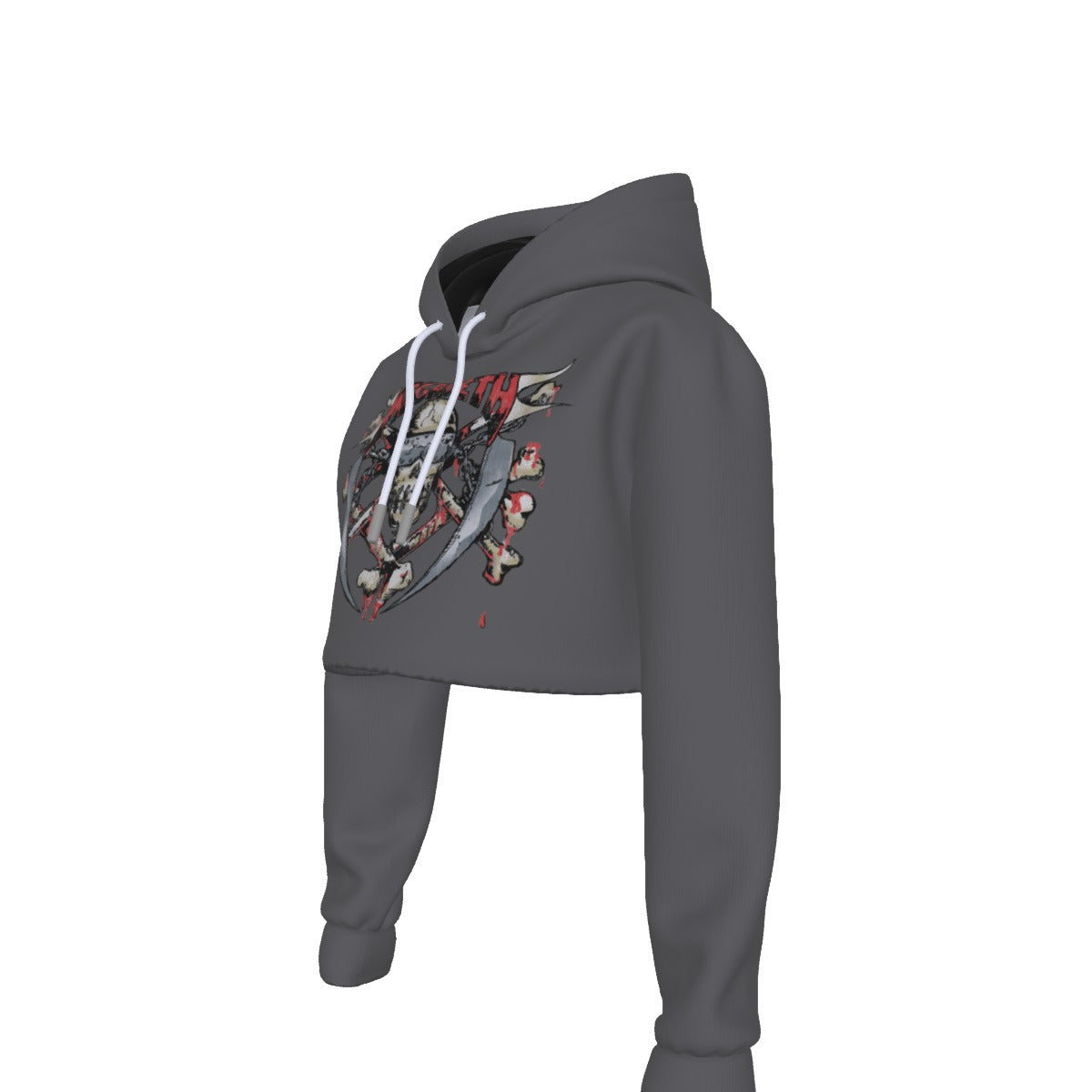 Yoycol Megadeth Vintage Blades Women's Cropped Hoodie As Shown