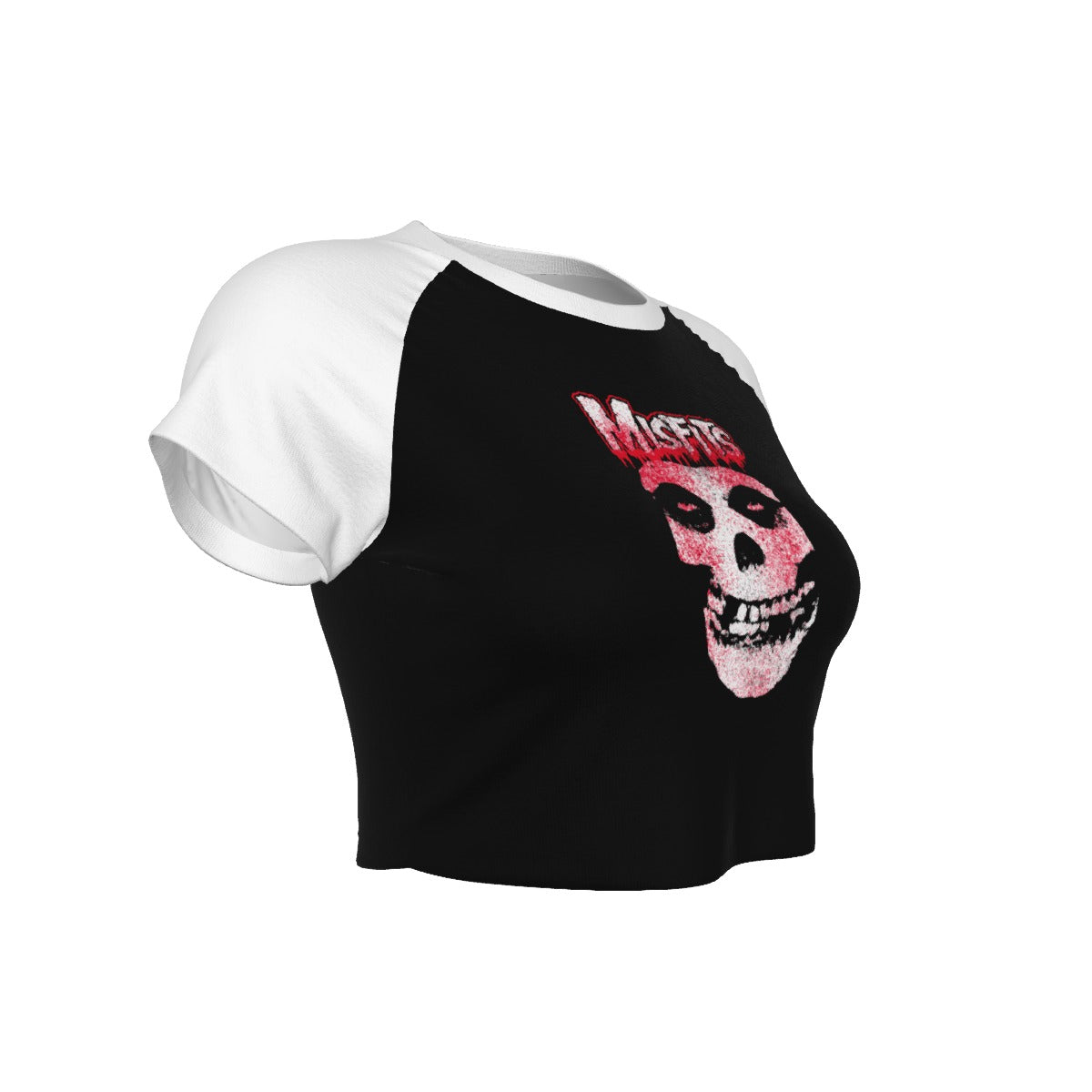 Yoycol Misfits Tagged Skull Women's Crop Top As Shown