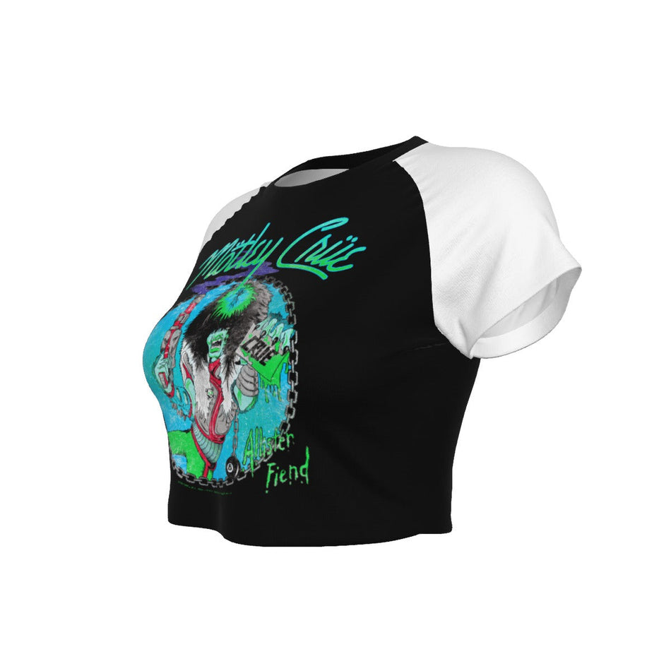 Yoycol Motley Crue Allister Baseball Women's Crop Top As Shown