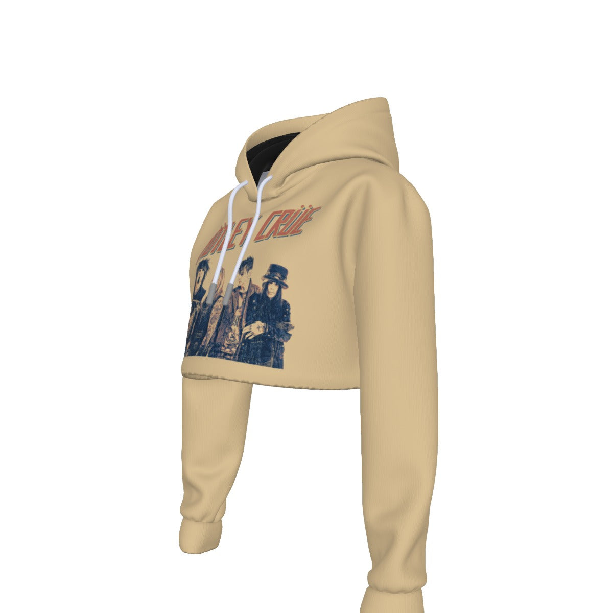 Yoycol Motley Crue With the Band Women's Cropped Hoodie As Shown