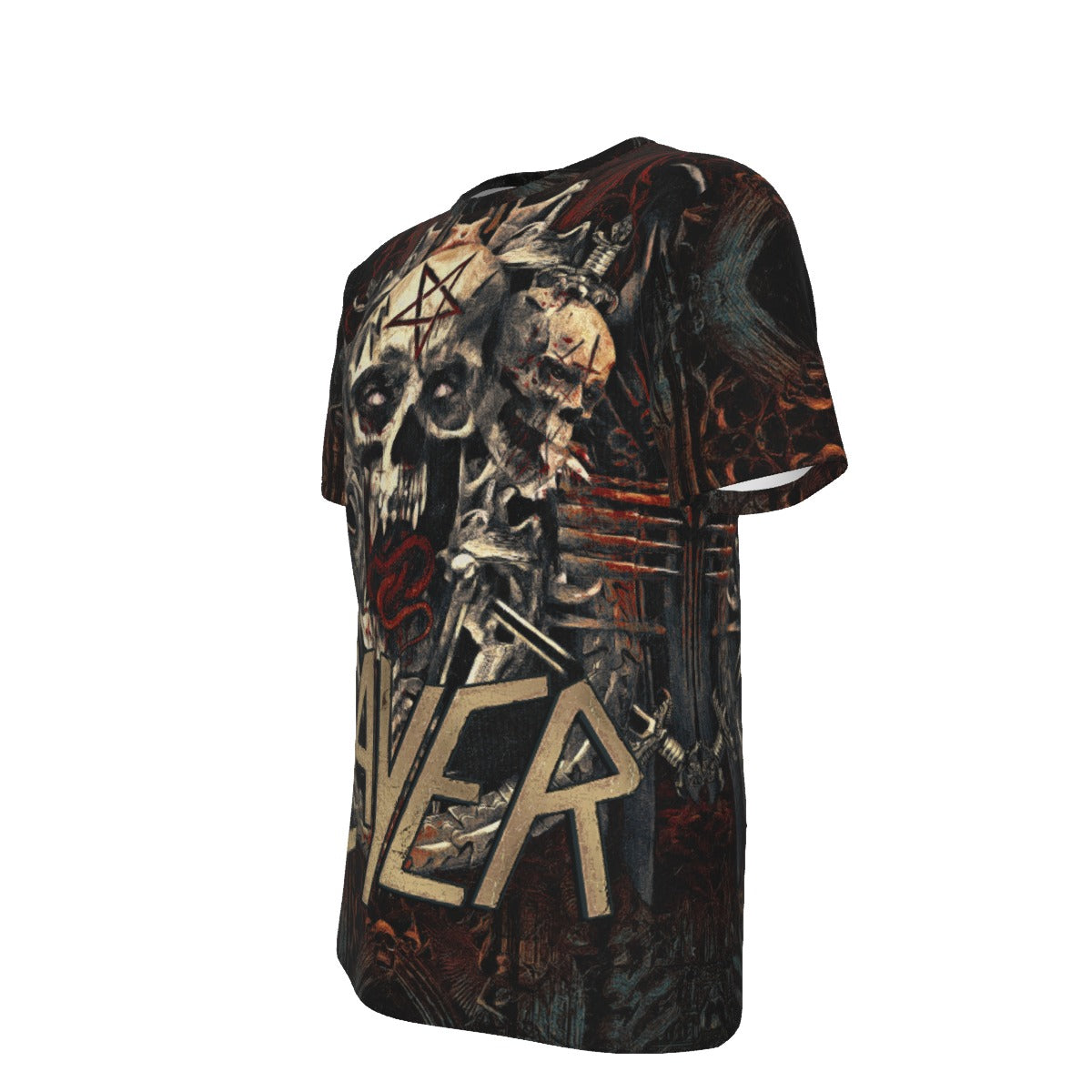 Yoycol Slayer Gothic All Over Print T-Shirt - 100% Cotton As Shown